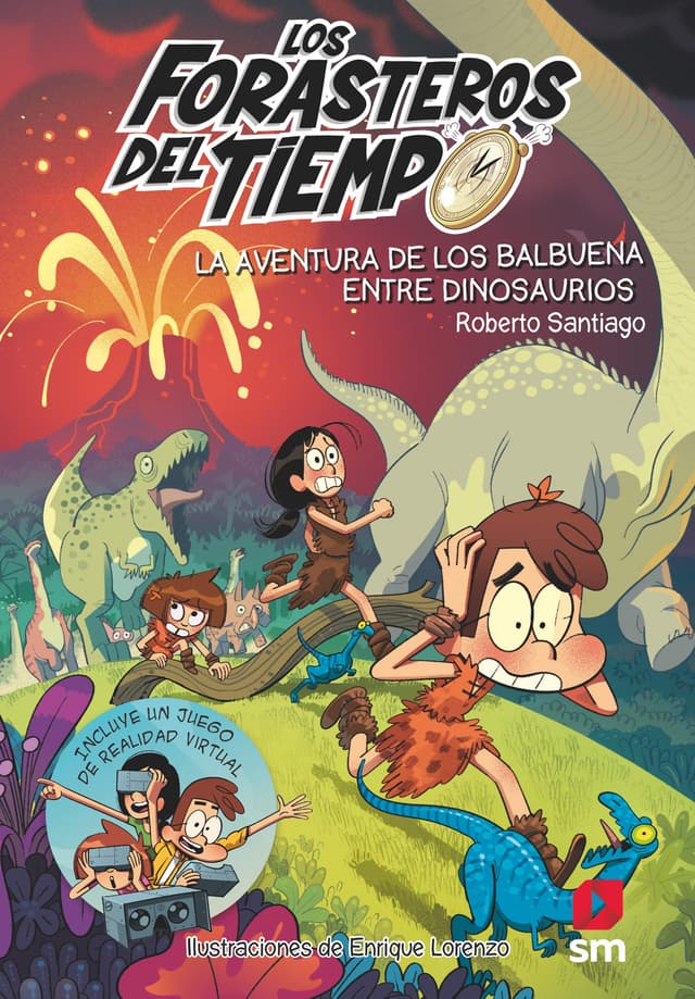 Portada de "La aventura de los Balbuena entre dinosaurios"
