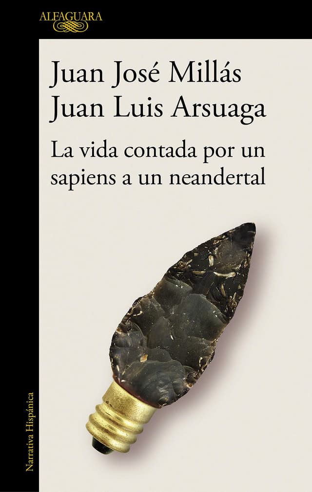 Portada de "La vida contada por un sapiens a un neandertal"