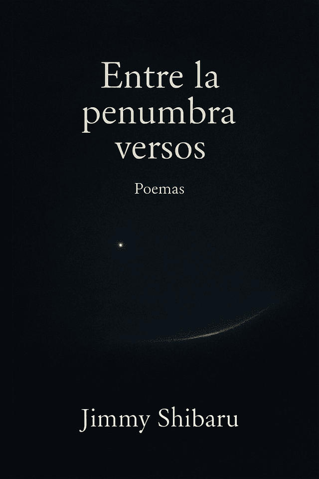 Portada de "Entre la penumbra, versos"