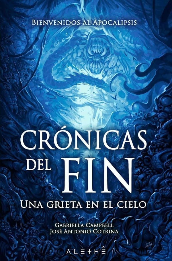 Portada de "Crónicas del fin: Una grieta en el cielo"