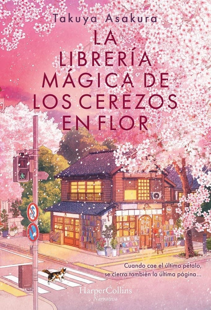 Portada de "La librería mágica de los cerezos en flor"